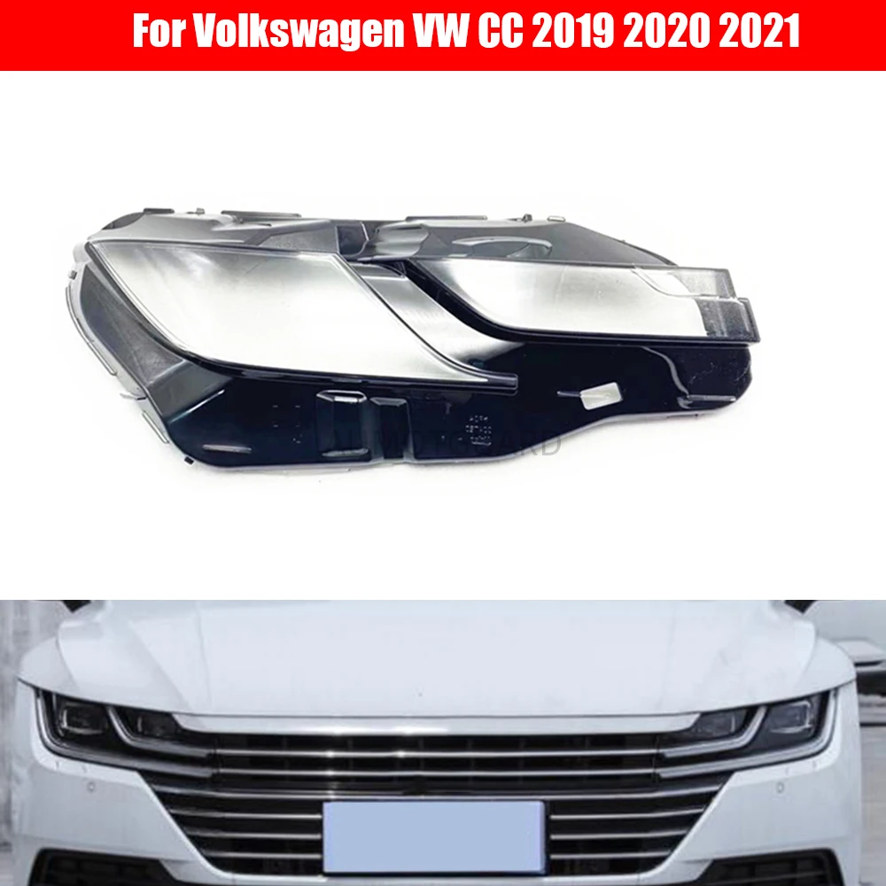 

Car Headlight Cover For Volkswagen VW CC 2019 2020 2021 Headlamp Lens Replacement Auto Shell