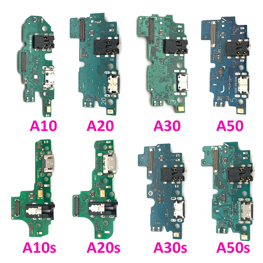 10Pcs，USB Dock Connector Charging Port Flex Cable For Samsung A10 A10S A20 A20S A21S A30 A30S A40 Charger Board With Mic Module