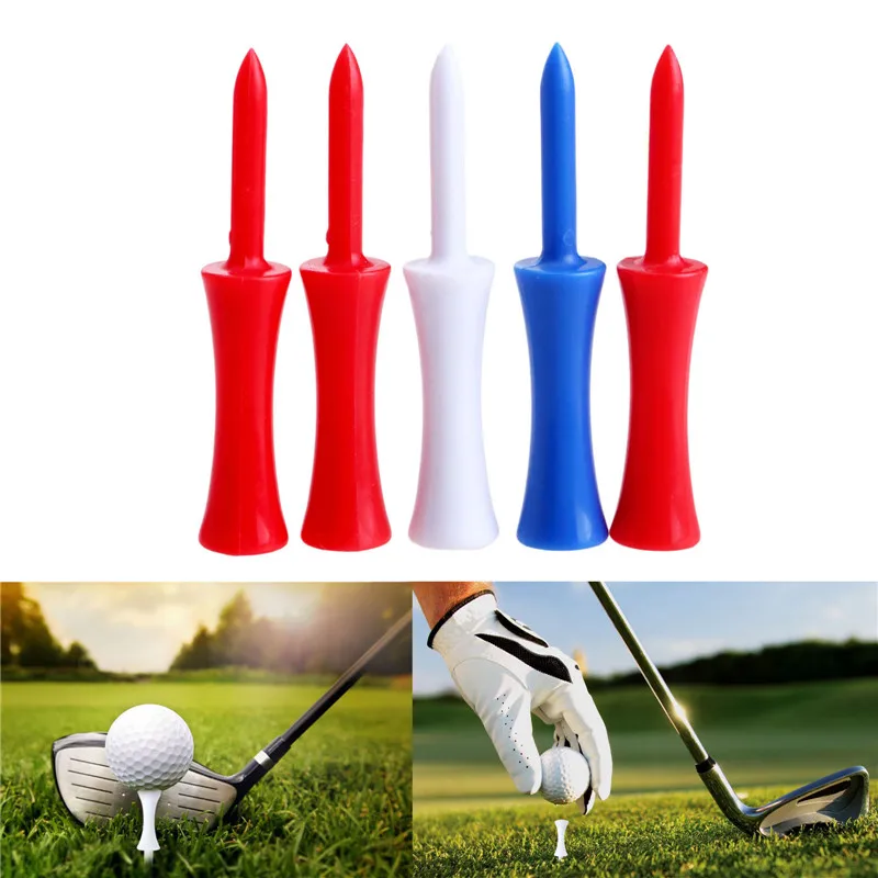 100pcs Plastic Step Down Golf Tees Graduated Castle Golf Tee Height Control 68mm Sports Club Golf Accessories Tees High quality