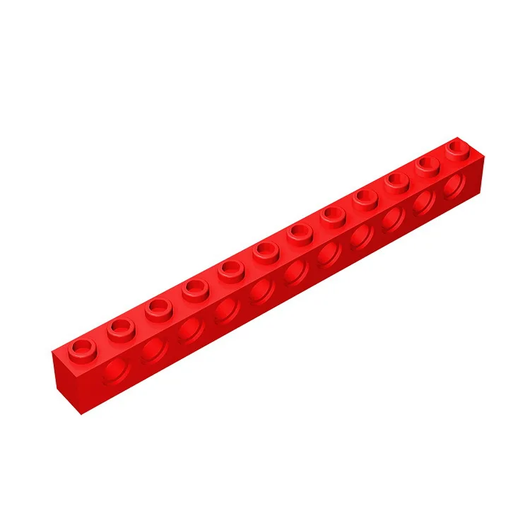 Building Blocks Technicalalal 1x12 Perforated brick 11 holes 10PCS Compatible Assembles Particles  Parts Moc Toy Gift 3895