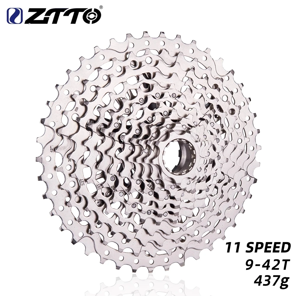 

ZTTO MTB 11Speed Cassette 9-42T Sprocket Set Lightweight Silver Steel Teeth Compatible with GX M7000 M6000 K7 Mountain Bike
