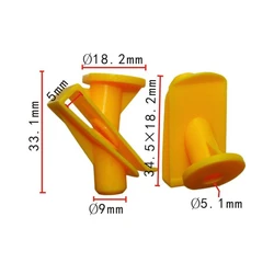 100x OEM  Engine Undertray  Underbody Shield Clips for Smart Fortwo 450 451 for Benz A0019913970 0019913970