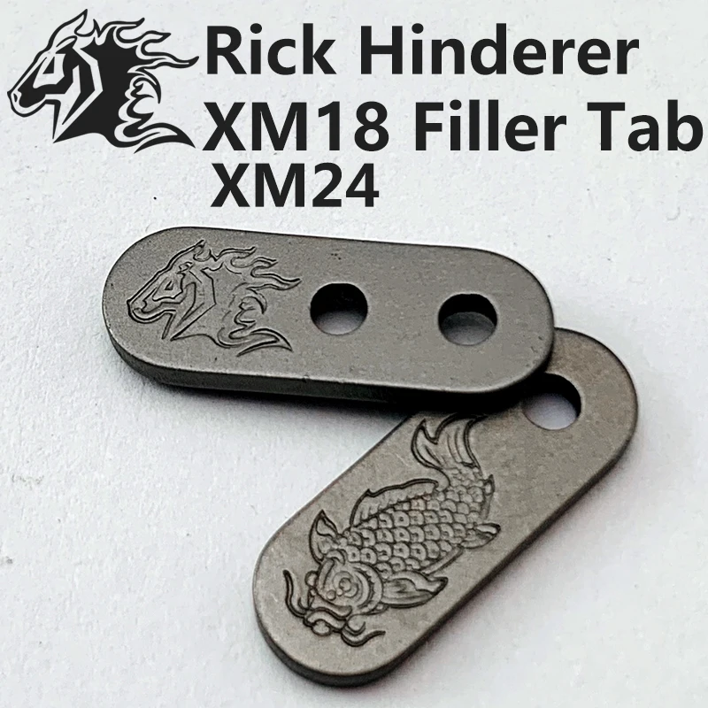 TC4 Titanium Legering Mes Terug Clip Filler Beugel Voor Rick Hinderer XM18/XM24 XM-18 XM-24 Mes Maken Diy Gereedschap accessoires Onderdelen
