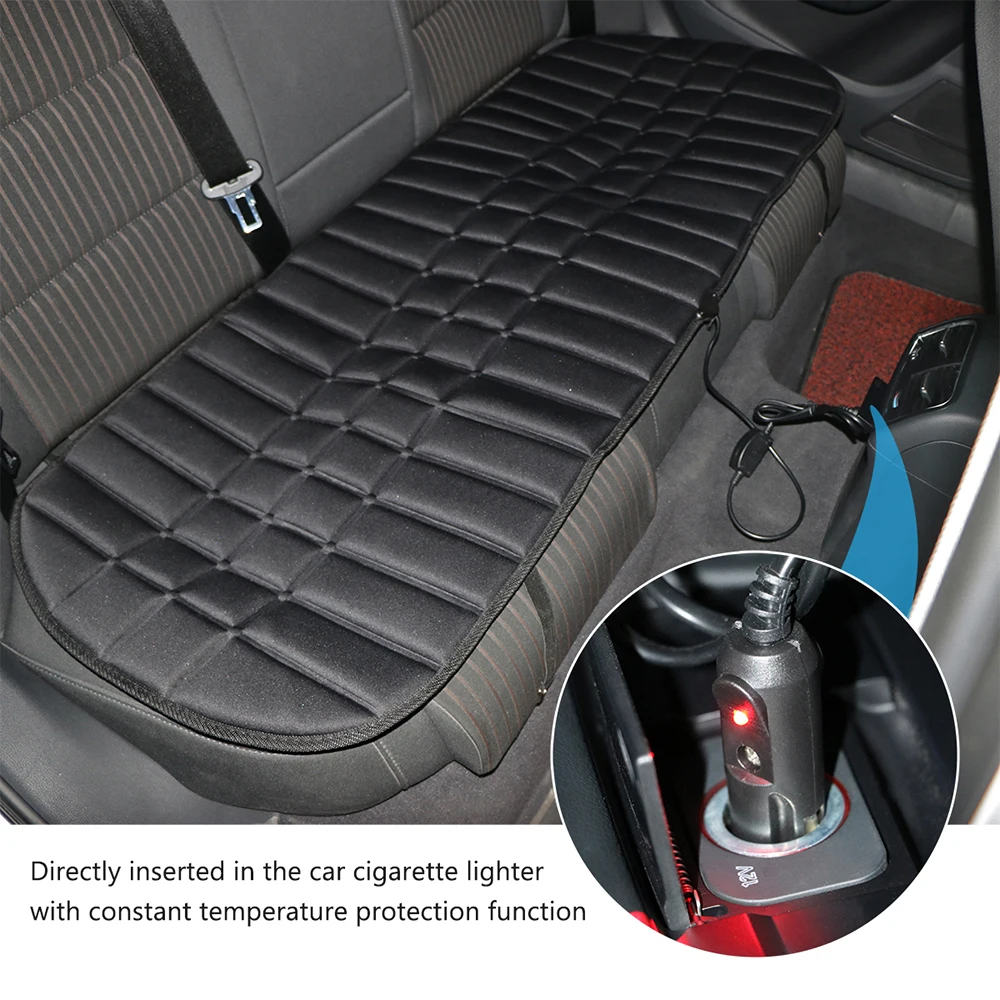 Winter Car Rear Back Heated Heating Cushion Seat Cover Pad 12v 42W Auto Warmer Adjustable Auto Rear Back Heater Pad