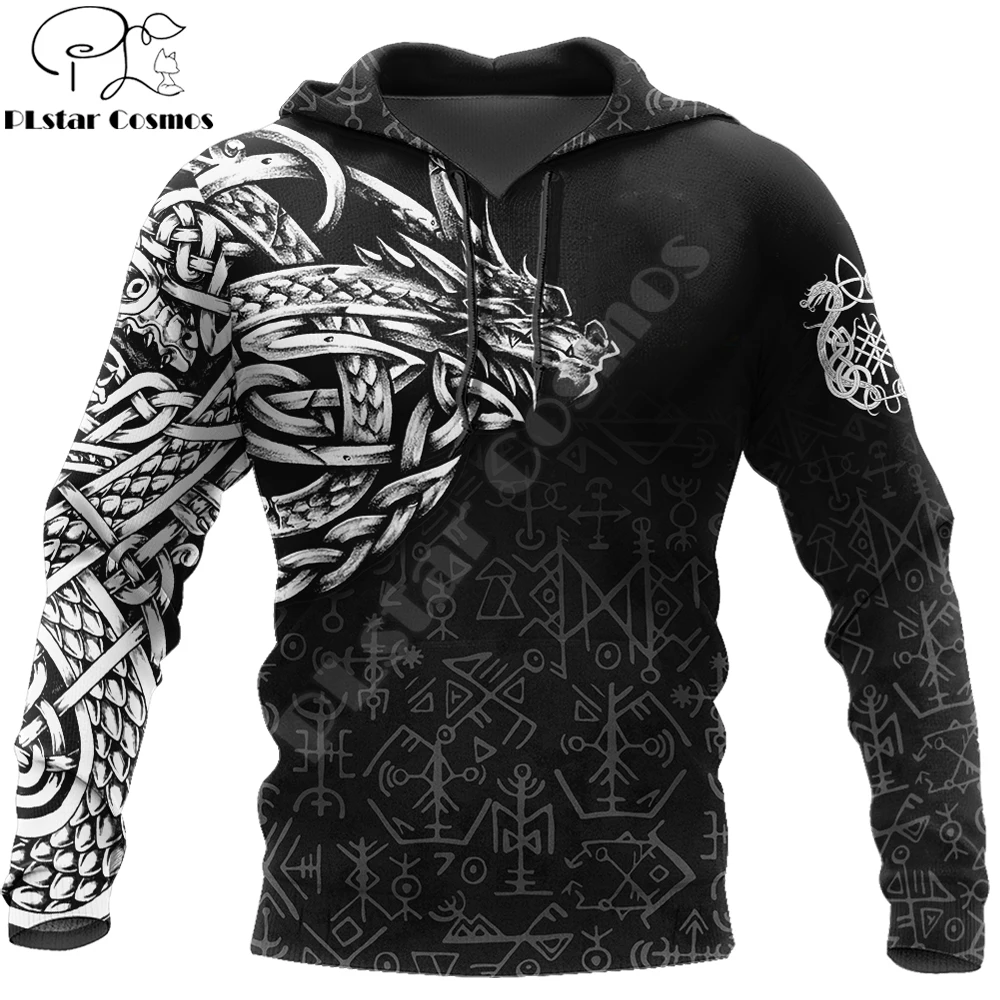 Sudadera de pesca con capucha estampado 3D dragón unisex KJ504 - imagen 2