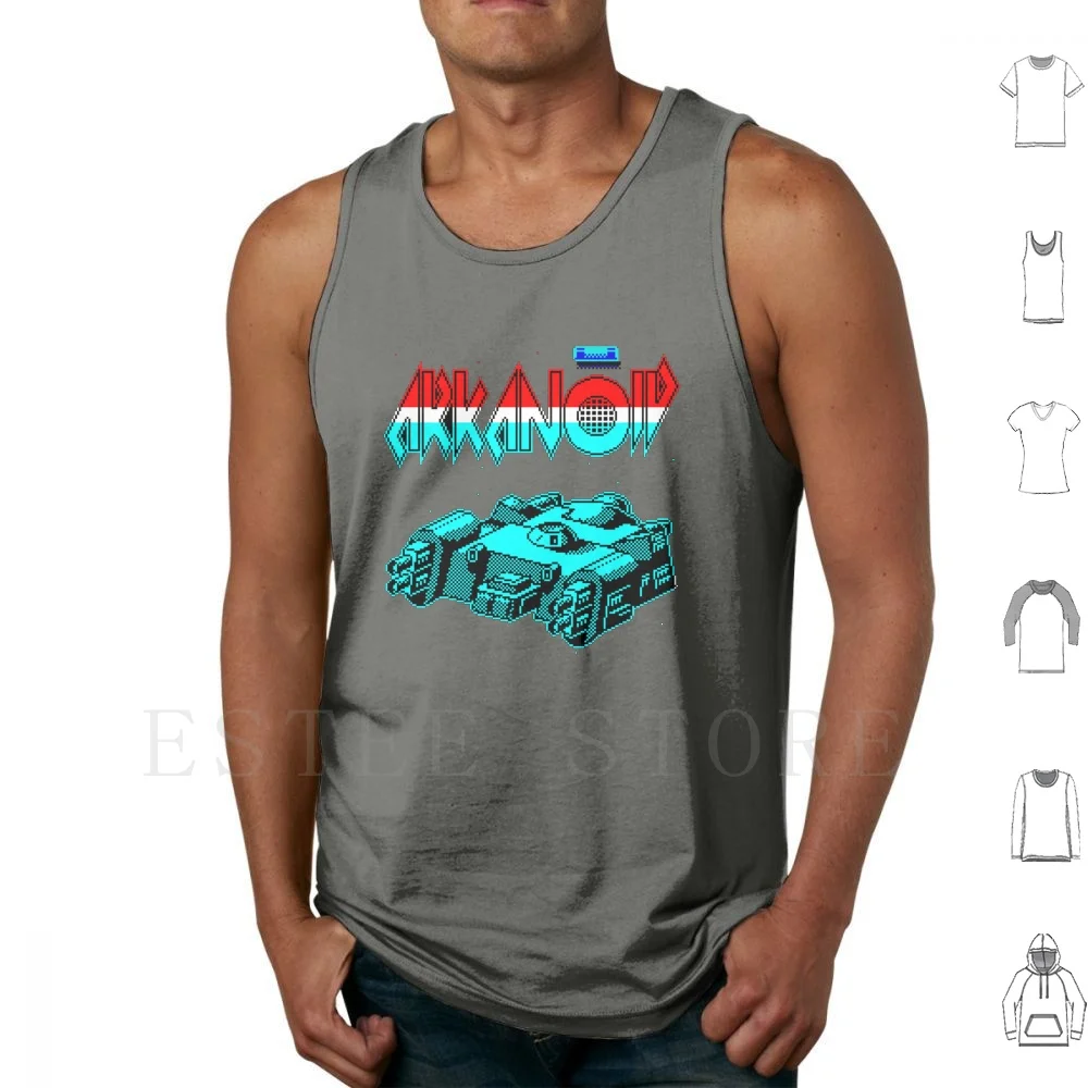 Arkanoid Tank Tops Vest Zx Spectrum Retro Pixel Game Computer Video Arkanoid Pong Bat Ball