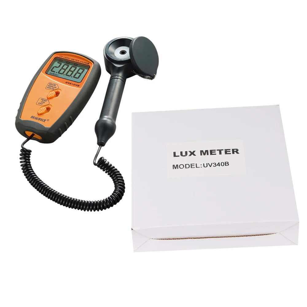 Portable Digital UV Light Meter Handheld UVA UVB Intensity Measure Tester Luxmeter Outdoor Light Radiometes Luxmeter UV340B