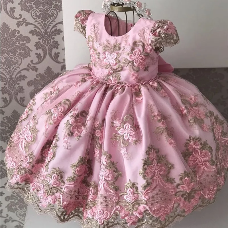 

Formal Baby Girl Birthday Party Dress 2023 Christening Size 6 7 8 Children Clothing Ball Princess Kids Dresses for Girls Clothes