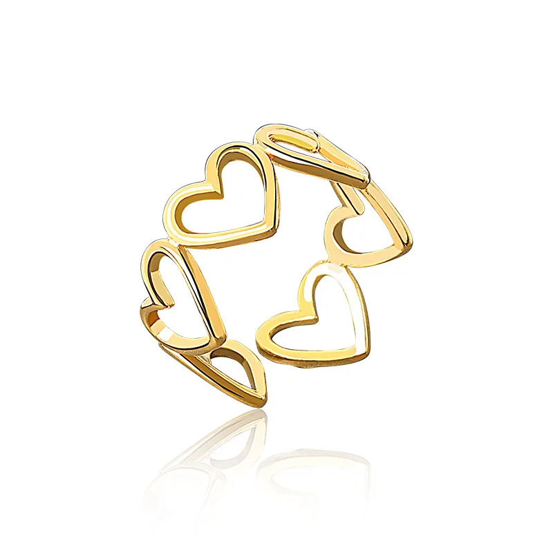 خاتم من الفضة الإسترليني على شكل قلب للنساء ، خاتم قابل للتعديل ، 925 فضة استرلينية ، تصميم هندسي ، أسلوب بسيط ، هدية احتفالية