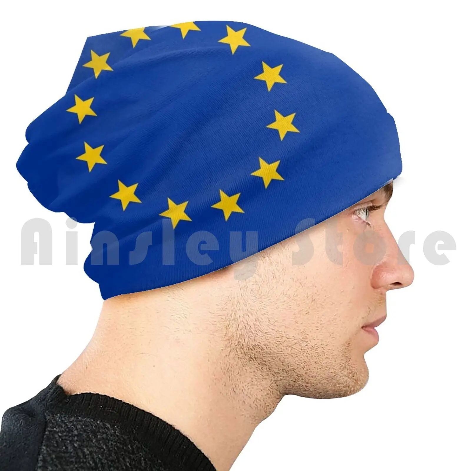 Europese Vakbondsvlag Gezicht Beanie Hedging Cap Diy Print Kussen Mutsen Print Mutsen Print Beanie Union Jack Vlag Britain