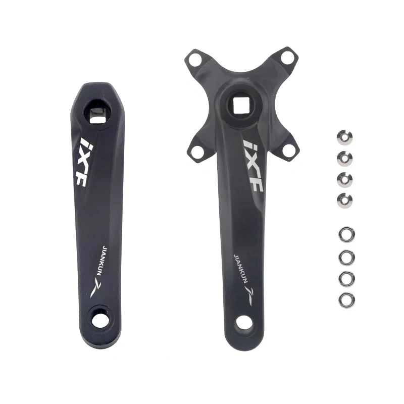 IXF Mountain Bike Crankset Mtb Square Tip Crank 104 Bcd Candle Pe 2 Crowns Square Connecting Rods 32/34/36/38/40/42T Chainring