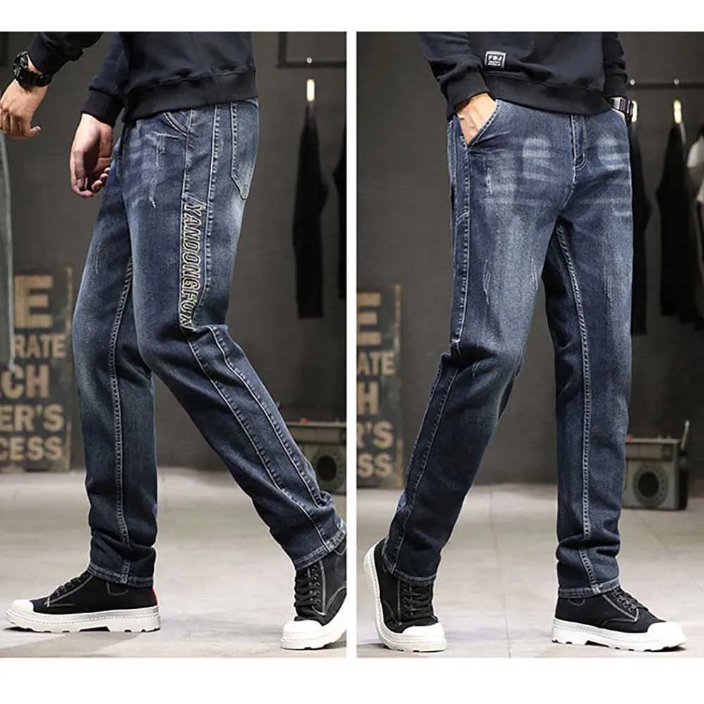 Spring Fashion Baggy Jeans Men Casual Denim Pants Streetwear Plus Size Harem Straight Jeans Clothing