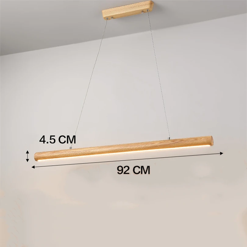 Lampe Led suspendue en bois au design nordique, luminaire décoratif d'intérieur, idéal pour un bureau, une salle à manger ou une cuisine