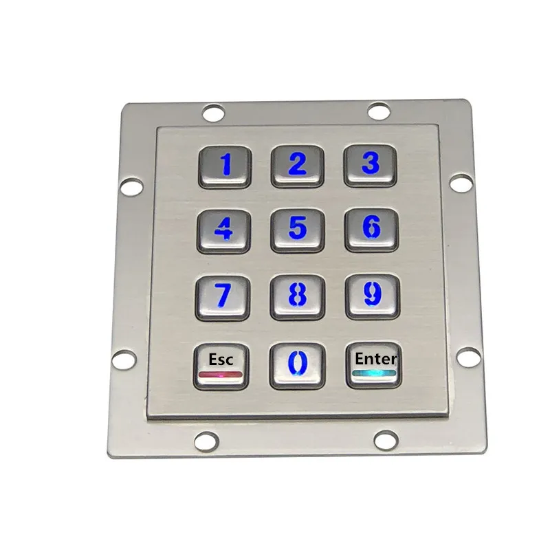 

Outdoor Waterproof 12 Keys 3X4 USB Backlight Metal Keypad For Access Control And Smart Locker