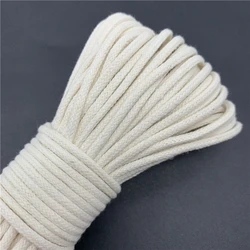 1mm-10mm Cotton Rice White Cord Rope Braided Twisted Rope High Tenacity Thread DIY Textile Craft Woven String Home Decoration