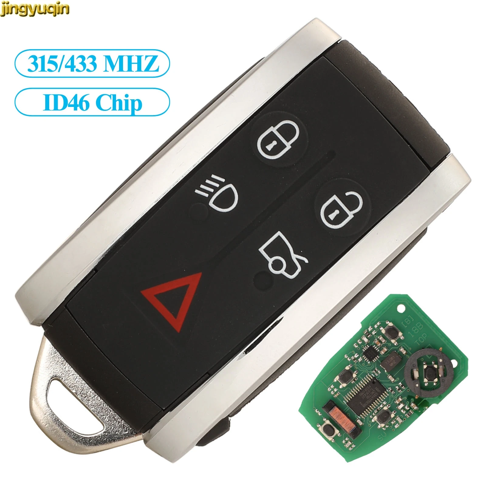 

Jingyuqin Remote Car Key Fob Control FSK 315/433MHZ ID46 PCF7953 For Jaguar XF 2009-2013 XJ8 XK8 2007-2010 XKR 2007-2014 XK 2015