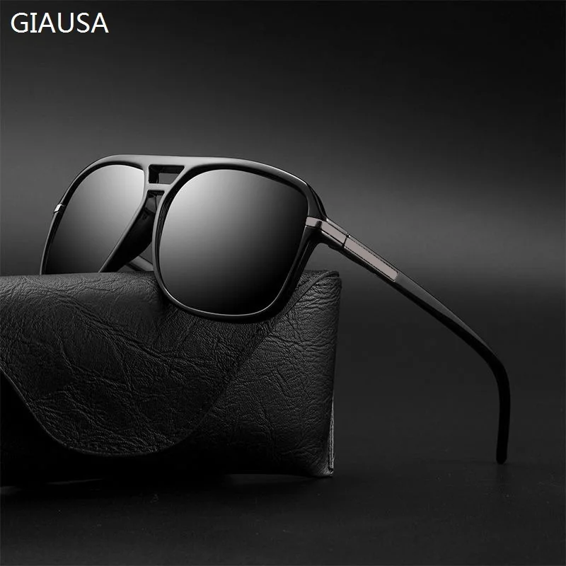 Classic Square Sunglasses Men Polarized Sun Glasses Vintage Brand Designer Glasses Male Women Driving Shades For Man Anti-glare