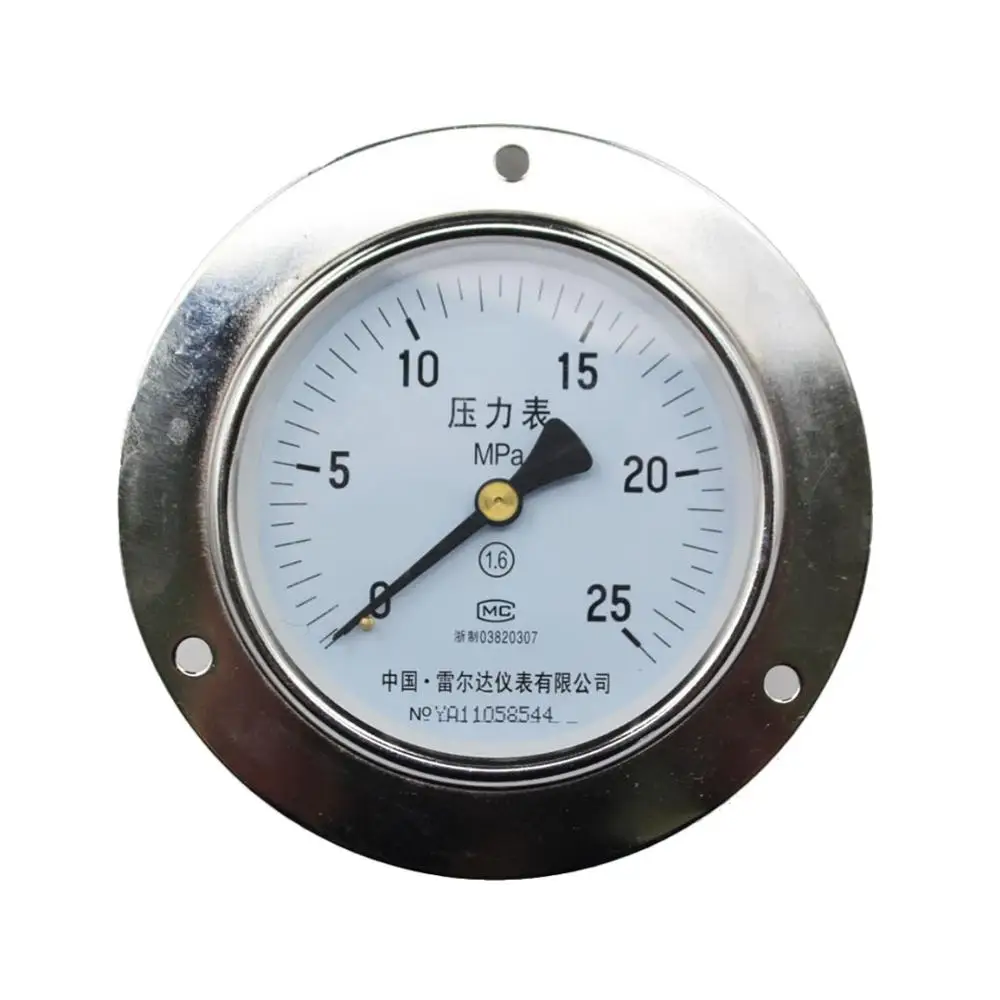 Pressure Gauge Axial connection With Flange 60mm Shock Proof Vacuum Barometer M14*1.5