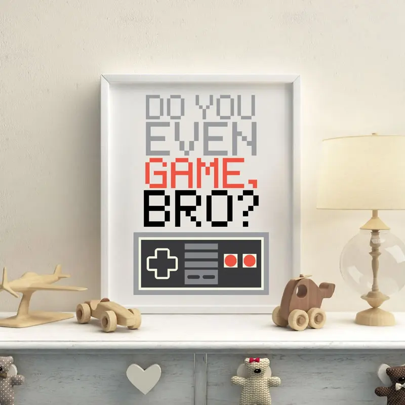 Gamepad Canvas Painting Wall Pictures Do You Even Game Bro Gamer Art Prints And Poster  Home Decor For Boys Room