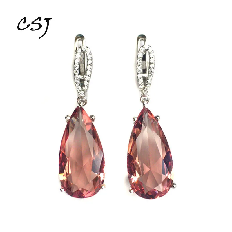 CSJ Diaspore Zultanite Dangle Earring 925 Sterling Silver Stone Color Change Fine Jewelry Women Wedding Engagment Party Gift