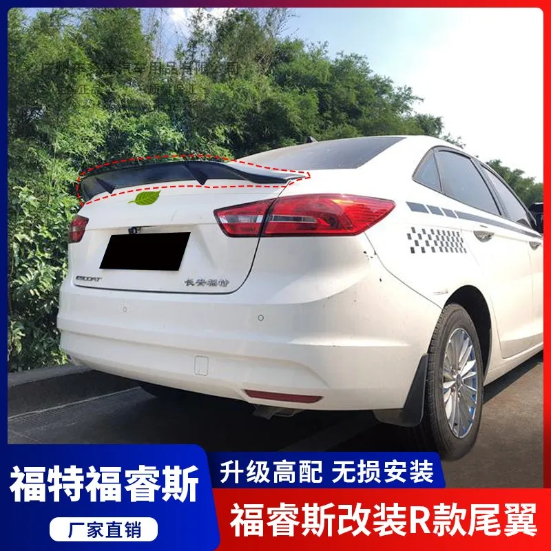 For  Ford Concept  high quality Carbon Fiber rear boot Wing Spoiler Rear Roof Spoiler Wing Trunk Lip Boot Cover