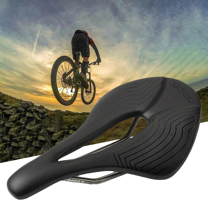 Microfiber Leather Seat Cushion Mountain Road Bike Seat Hollow Breathable Comfortable Seat Universal Carbon Fiber Seat