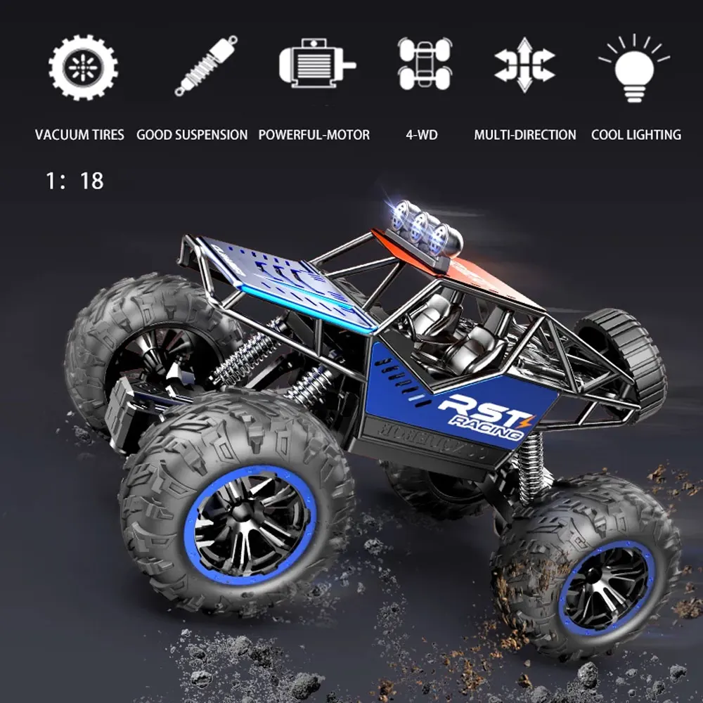 

1:18 RC Car 20KM/H 4WD Remote Control High Speed Vehicle 2.4Ghz Electric Toys Monster Truck Buggy Off-Road Toys Foy Boy