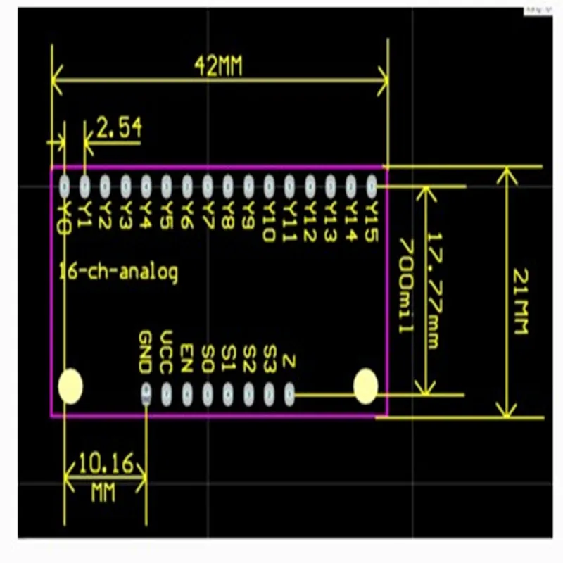 CD74HC4067 modul High-speed CMOS 16-kanal analog multiplexer Analog/Digital