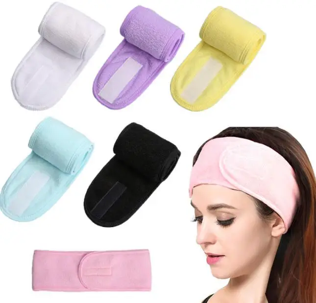 

200pcs Magic Tape Facial Hairband Wash Face Hairlace Headband Make Up Wrap Hairband Makeup Cosmetic Shower Sport Hair Band SN