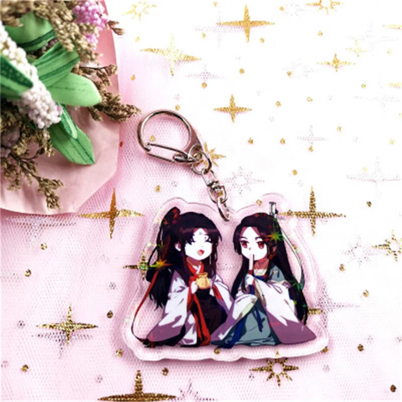 New Anime bad villain self rescue system Keychain Shen Qingqiu Luo Binghe acrylic Keychain cute cartoon fun novelty Accessories