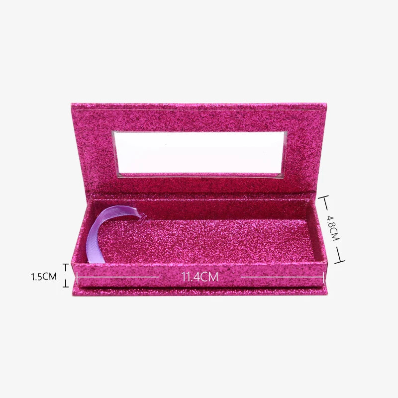 false eyelashes cardboard box blank shiny eyelashes package DIY flash packing box full strip lashes book mink lashes case empty