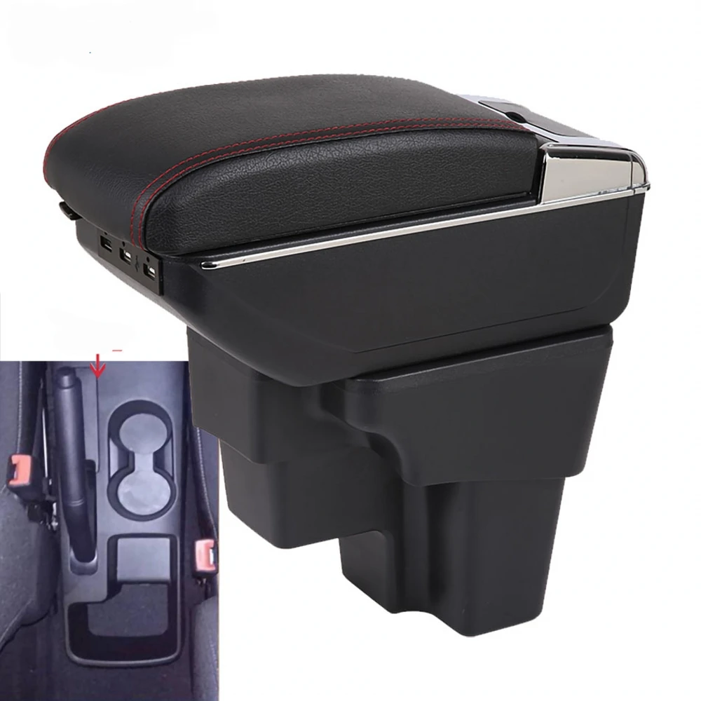 

For KIA RIO Armrest Box Arm Elbow Rest Central Console Storage Car Accessories Interior with USB Cup Holde LED