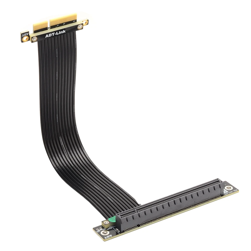 Imagem -04 - Pcie X16 Placas de Vídeo Gráficas para Pci-e x4 Slot Extensão Cabo Pci Express 4.0x16 para x4 Riser Adaptador 90 Graus Gpu Mais Novo 4.0