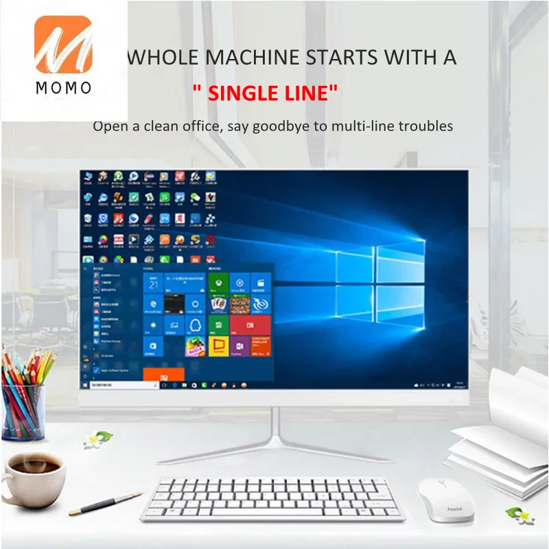 I3 4G 1tb 24inch  Full Screen All In One Desktop Computer Gaming PC Set Computer All-In-One PC