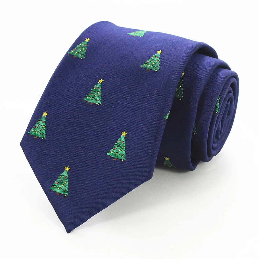 JEMYGINS Neuartige Weihnachtskrawatten, Weihnachtsmann-Schneeflocken-Krawatte, Rot-Grüne Seiden-Jacquard-Krawatte für Männer und Kinder, Weihnachtsgeschenk – Detail 3