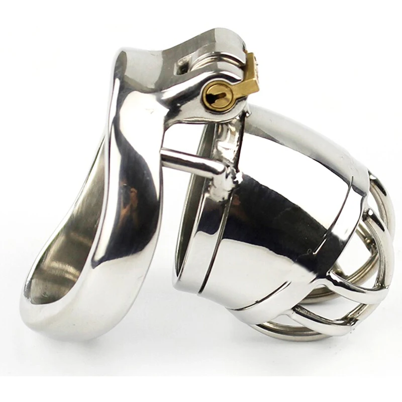 BLACKOUT A27X Stainless Steel Male Chastity Device Cock Cage Penis Ring with/without Barbed Anti-off Ring Fetish Adult Sex Toys