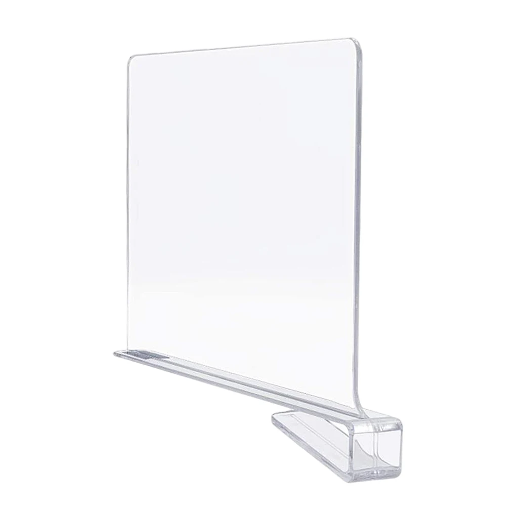 Multipurpose Transparent No-Slip Acrylic Shelf Dividers Closet Storage Divider for Storage Organization Kitchen Office