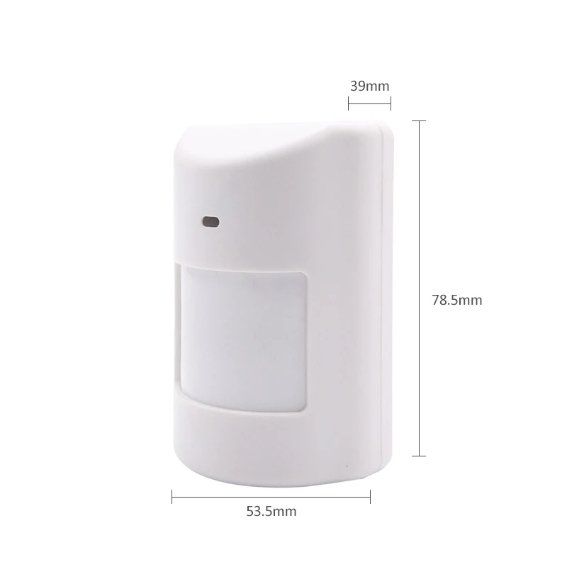 433MHz Indoor Mini Wireless PIR Motion Sensor Battery Power Wide Angle Detection Coverage for Home Alarm System