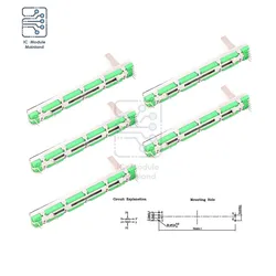 5PCS Straight Slide Liner Potentiometer Mixer Fader Variable Resistors B103 10K Ohm 75mm Dual Channel Fader for Dimming Tuning