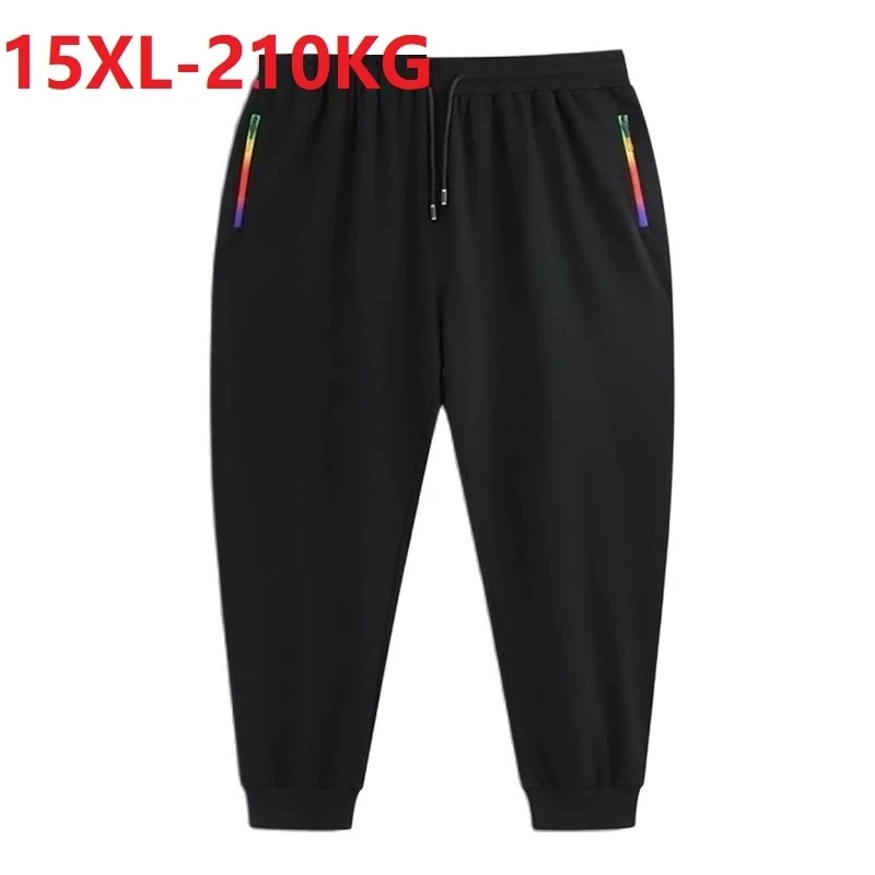 

high quality summer spring men sweatpants sports pants plus size 10XL 12XL 13XL 14XL 15XL oversize casual elasticity pants