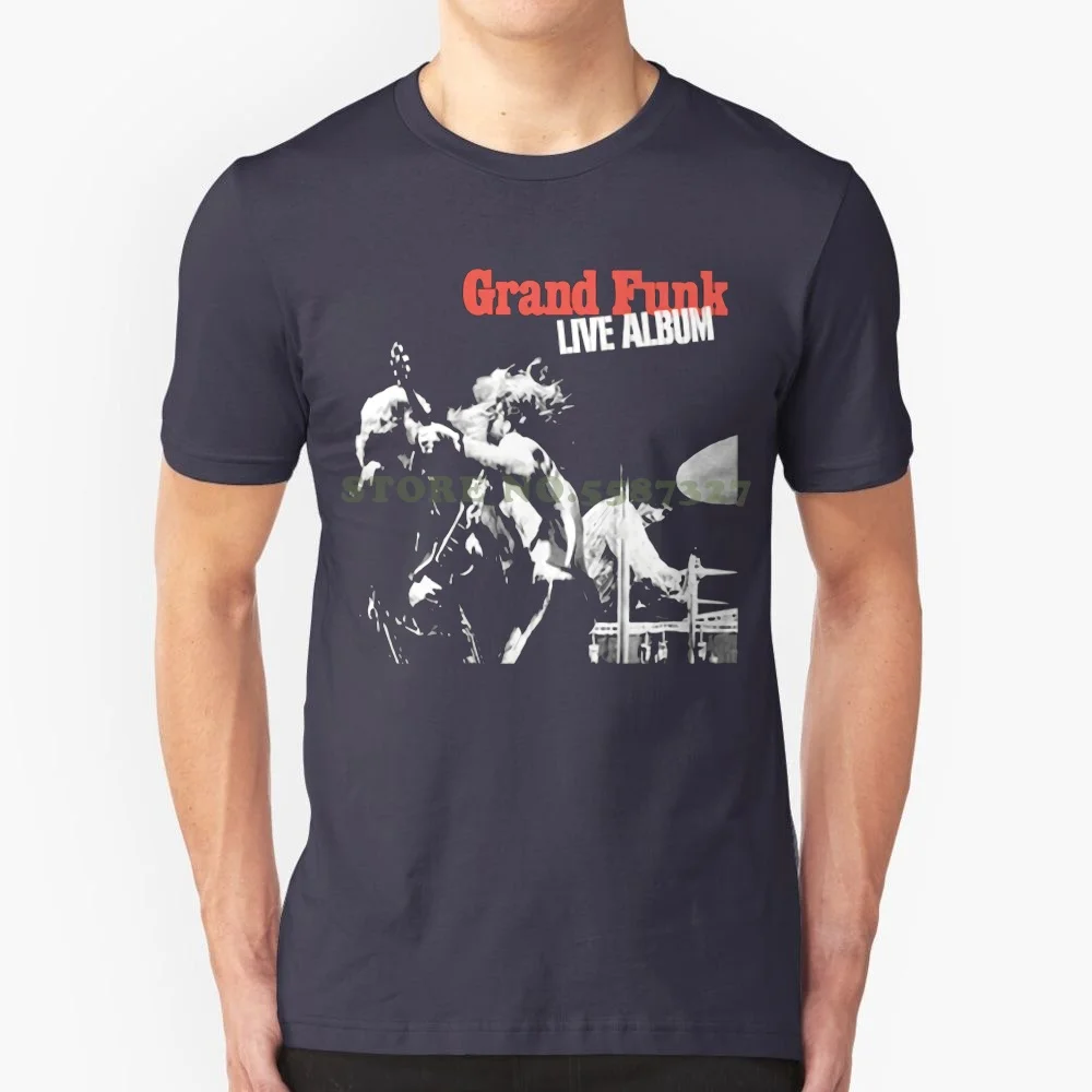 Fashion 100% Cotton T Shirt Grand Funk Live Album Cover Retro Music Band T Shirt