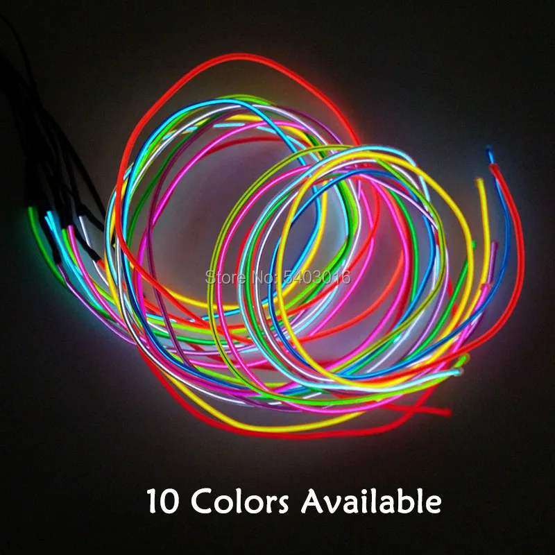 Nieuwe 10 Kleuren Selecteren 2.8Mm Staal El Draad Neon Lame Met Stalen Binnenkant Magic Neon Draad Semi Stijve Led strip Voor Diy Decoratie