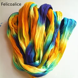 5pcs Nature Length 1.2-1.3m Gradient Color Tensile Nylon Stocking DIY Flower Making Material Handmade Craft Accessories Wedding