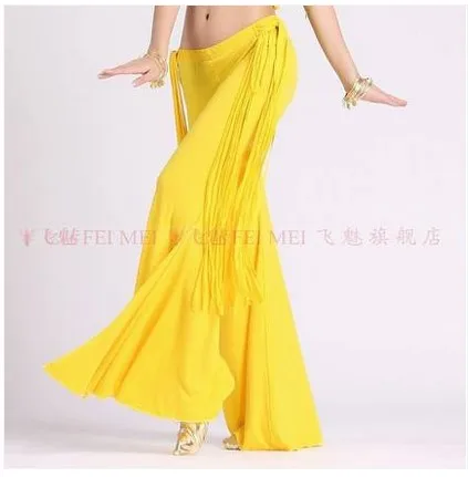 Belly dance dancing wear trousers crystal cotton long tassel belly dance pants