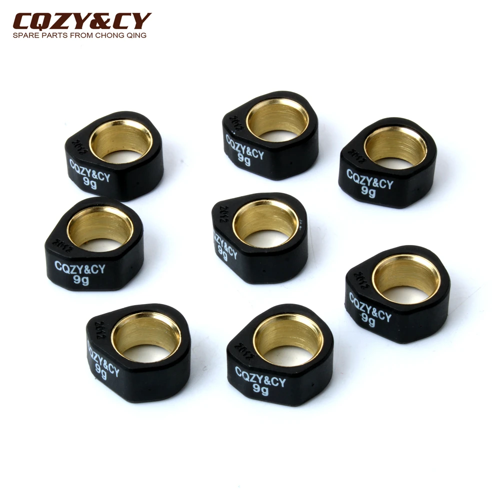 8pc Racing Quality Roller Weights 20x12mm 9g 11g13g 16g For Kawasaki J300 Keeway Silverblade Malaguti Madison S Passwo 250cc