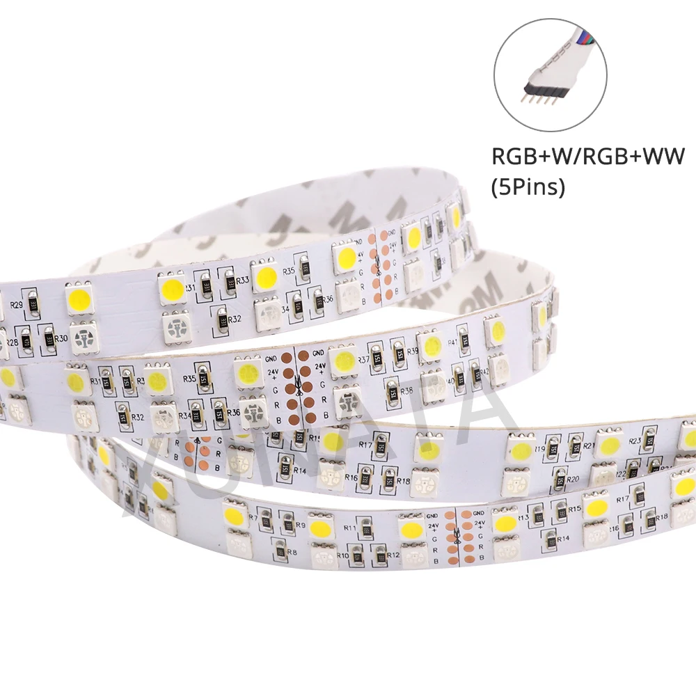 120LEDs/M Led Strip Light 5050 RGBW RGB Warm DC24V DC12V Double Row RGB White/warm white IP67 Waterproof Home Decoration Tape