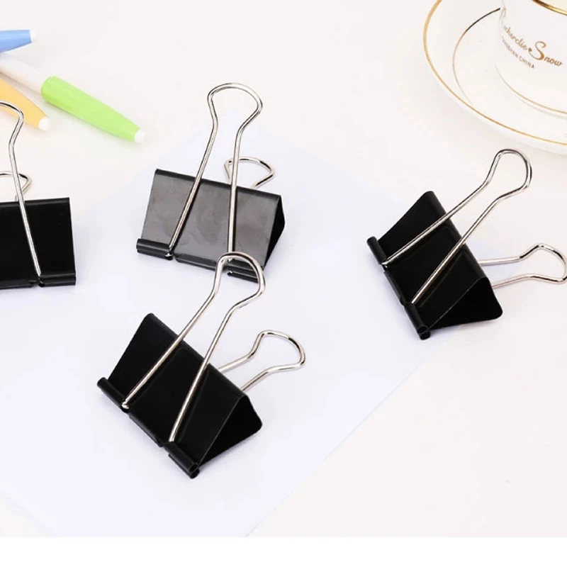 6pcs/lot Metal Binder Clips Paper Clip 51mm Office Learning Supplies Office Stationery Binding Supplies Files Documents clips