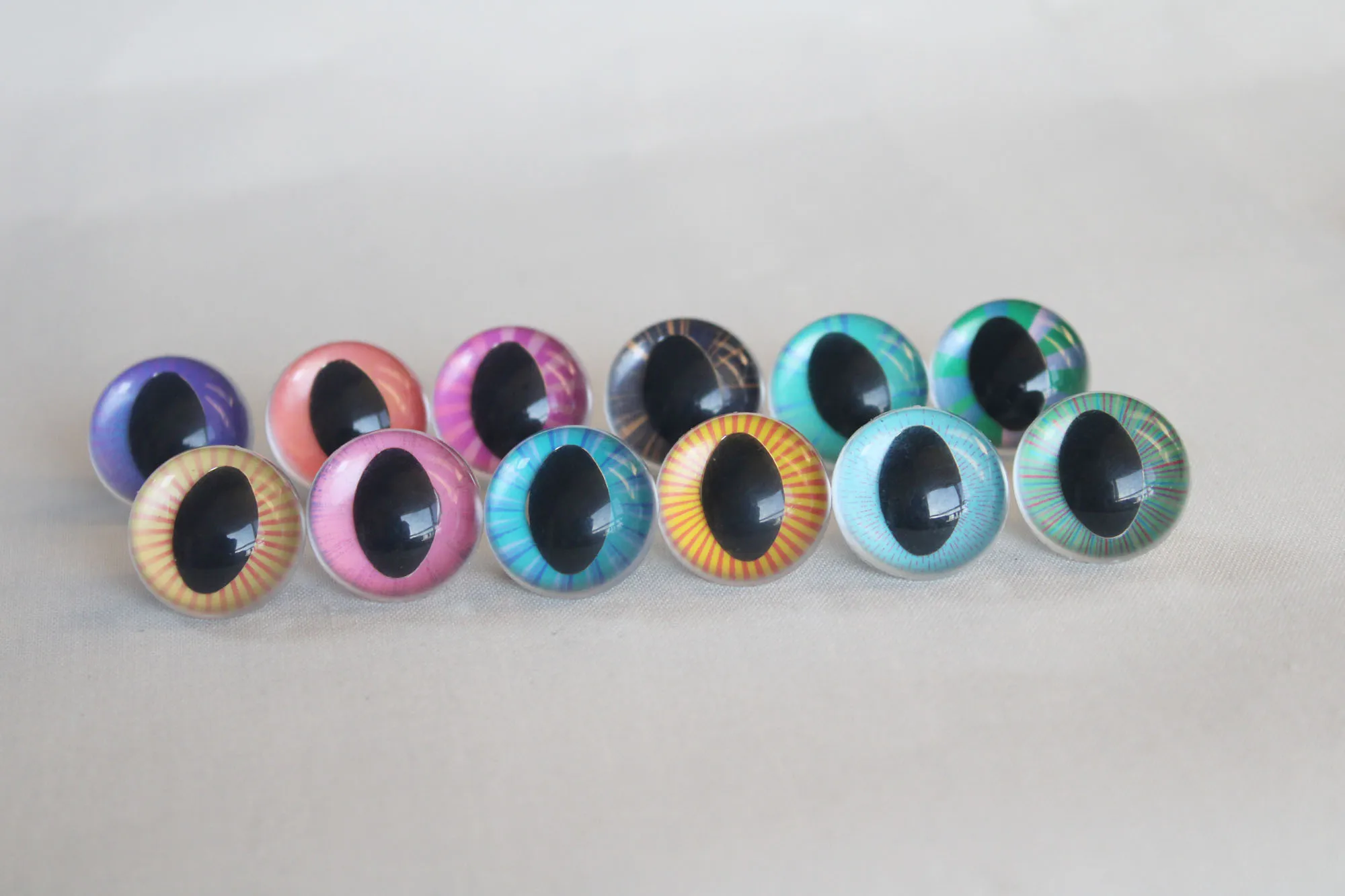 

NEW EYES 20pcs 12mm 13 14 15 18 25mm 30mm clear crystal safety toy cat eyes +hand washer--color -size option--X12A