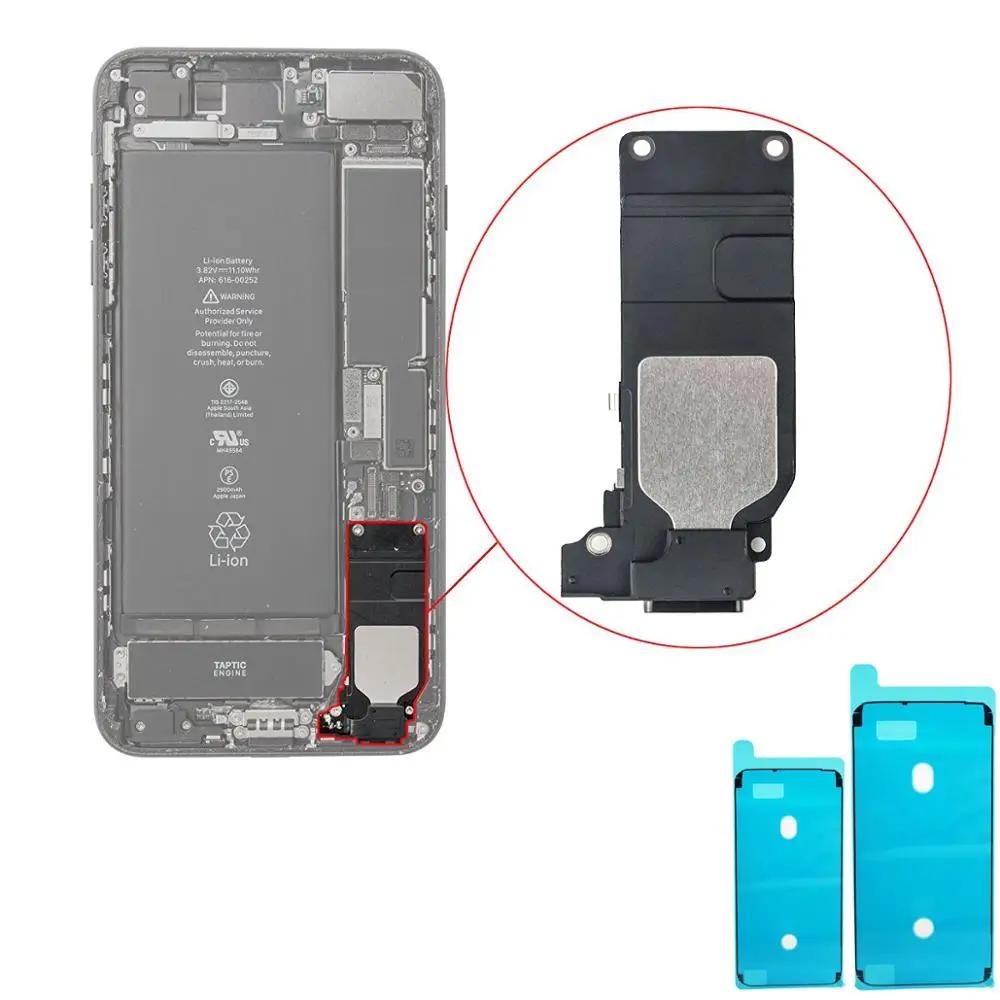 Loud Speaker Replacement For iPhone 7 7P 8 Plus With Waterproof Sealing Adhesive + Loudspeaker Buzzer Ringer Module