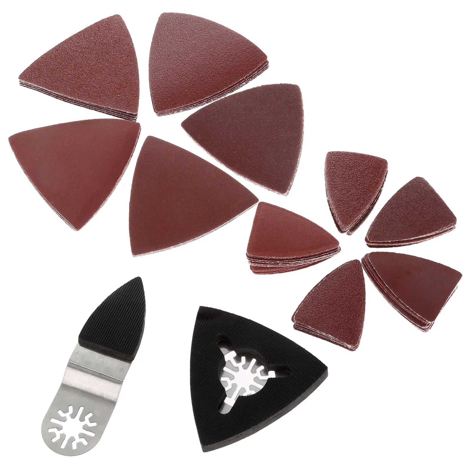 75Pcs Mix Sanding Paper+2Pcs Sanding Pad Oscillating Multi-tool For Multi-function Power Tools Dremel Cutting